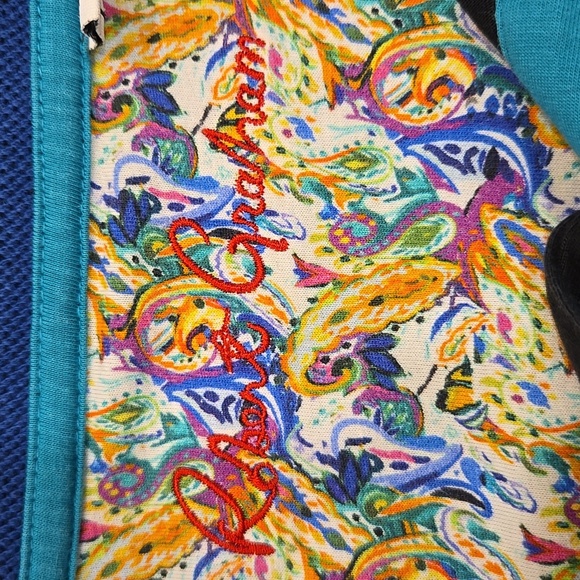 ROBERT GRAHAM BLACK POLO SHIRT WITH PAISLEY ACCENT. CLASSIC FIT SIZE 2XL. - Picture 3 of 11